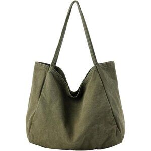 Large Canvas Tote Bag for Women Hobo Shoulder Bag Work Travel Casual Purse